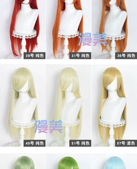 Manmei 80cm Long Straight Universal Cosplay Wig with Long Bangs