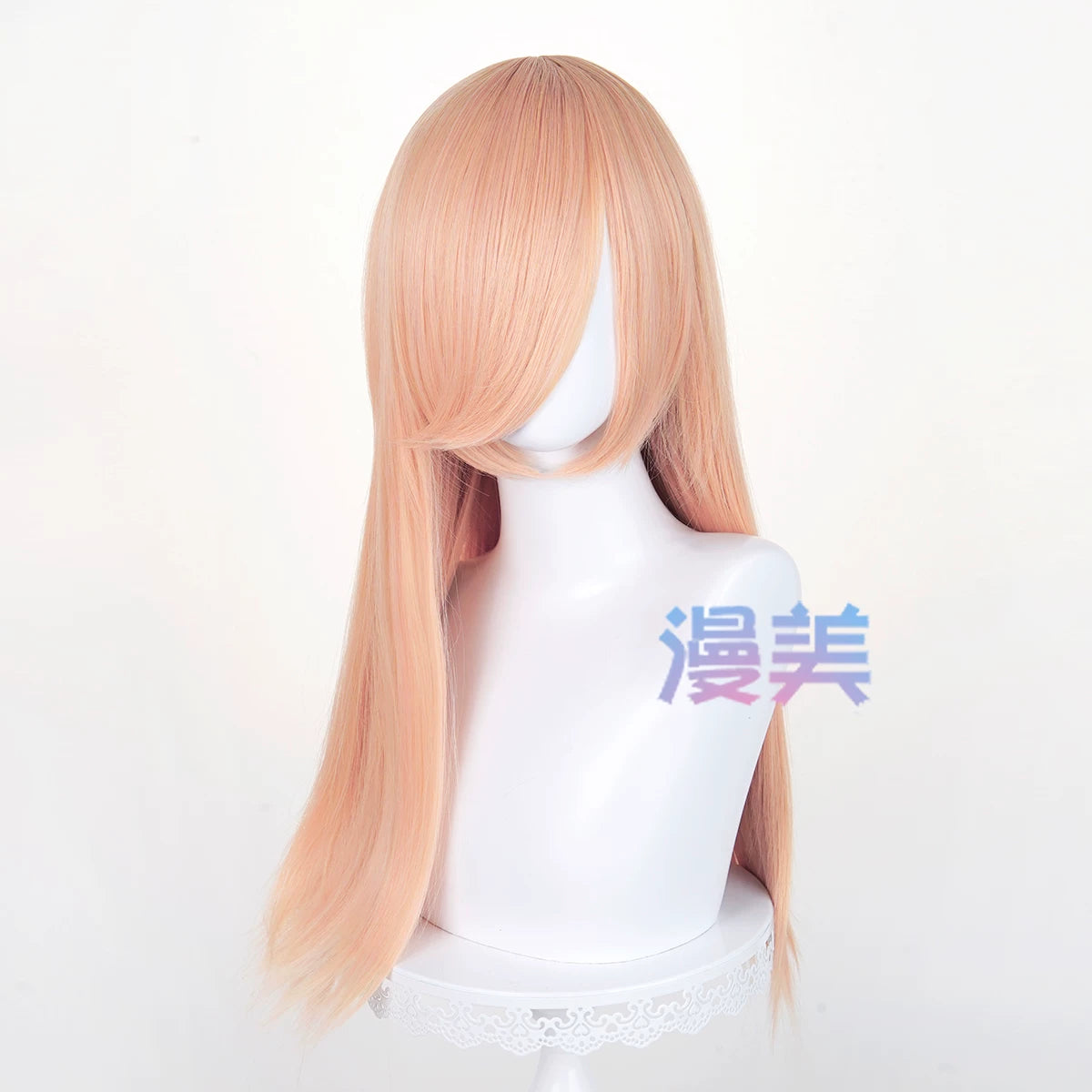 Manmei 60cm Long Straight Universal Cosplay Wig with Long Bangs