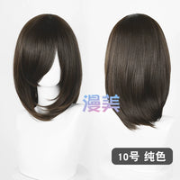 Manmei 40cm Medium Length Universal Cosplay Wig with Inward Curved Ends