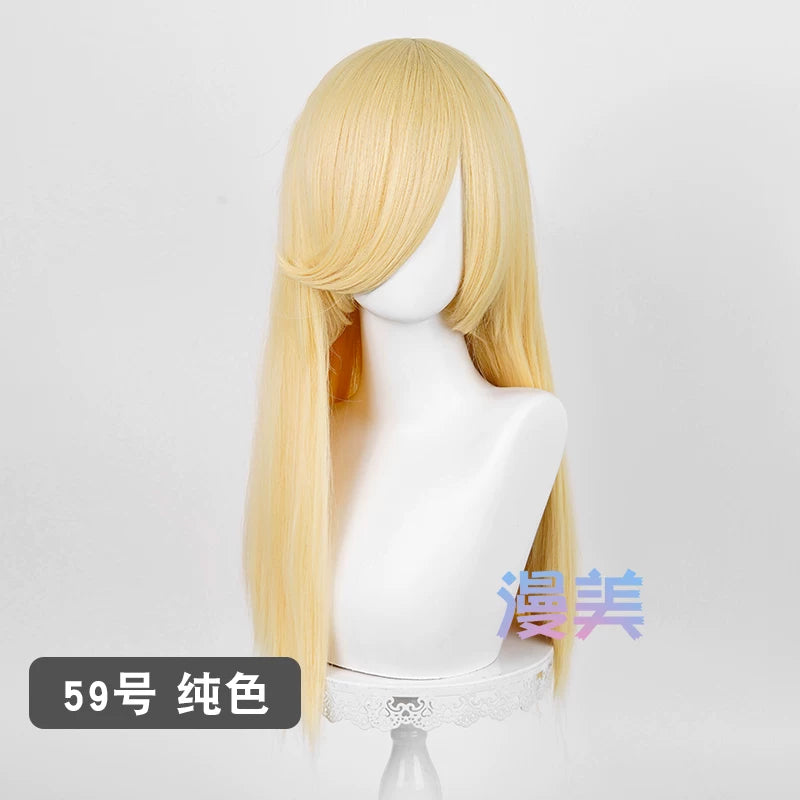 Manmei 60cm Long Straight Universal Cosplay Wig with Long Bangs