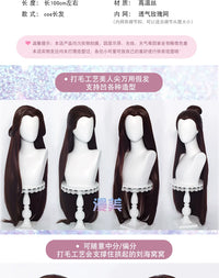 Manmei Unisex Traditional Style Middle Part Cosplay Wig with Widow's Peak – Multiple Colors