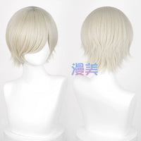 Manmei 30cm Thickened Layered Outward Flipped Short Cosplay Wig with Scalp Top