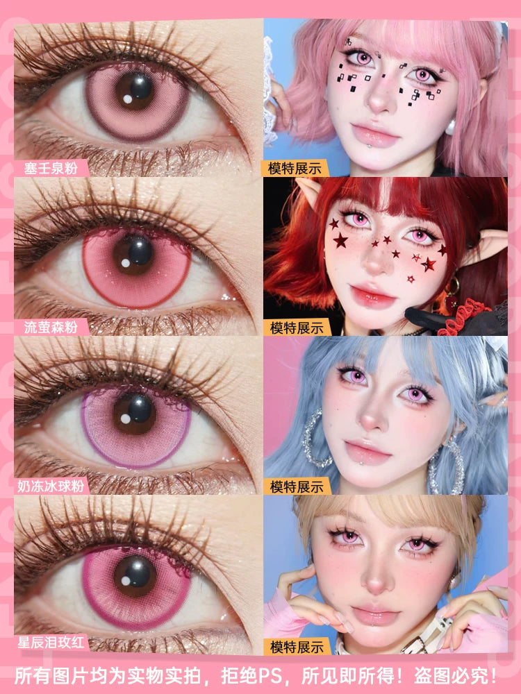 LENSPOP Pink Collection 1-Day Anime Cosplay Contact Lenses