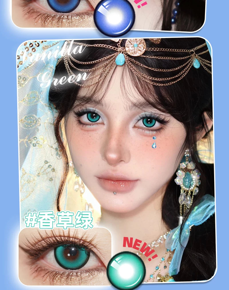 DGUGULENS Sweet Talk Large Diameter 1-Day Cosplay Contact Lenses – Blue, Pink, Green, Purple & Orange