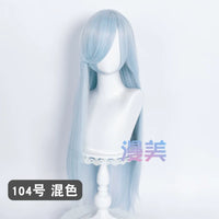 Manmei 80cm Long Straight Universal Cosplay Wig with Long Bangs