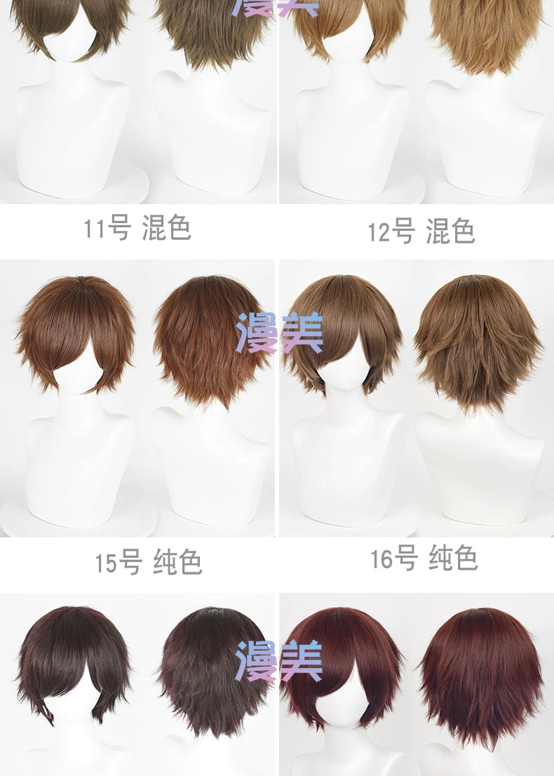Manmei 30cm Teased Outward Flipped Short Universal Cosplay Wig