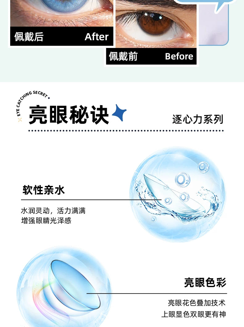 DGUGULENS Xiao Yi 1-Day Light and Night Cosplay Contact Lenses – Zhuxinli Series