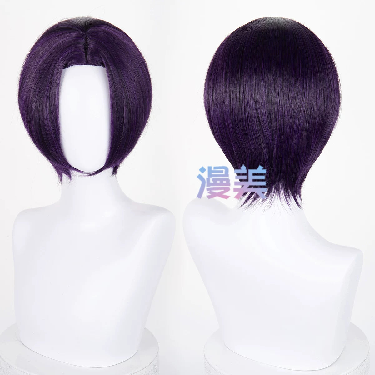 Manmei 30cm Thickened Middle Part Short Cosplay Wig with Scalp Top
