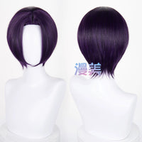 Manmei 30cm Thickened Middle Part Short Cosplay Wig with Scalp Top