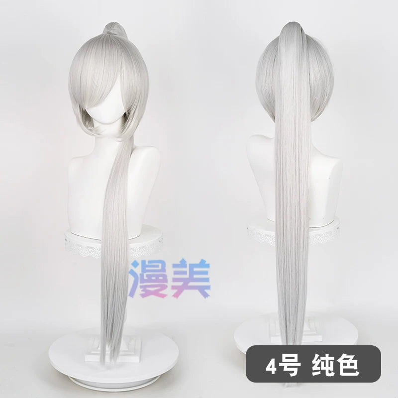 漫美万用虎口夹90cm单马尾古风cos20色可选毛娘造型练手角色假发