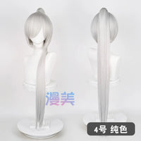 漫美万用虎口夹90cm单马尾古风cos20色可选毛娘造型练手角色假发