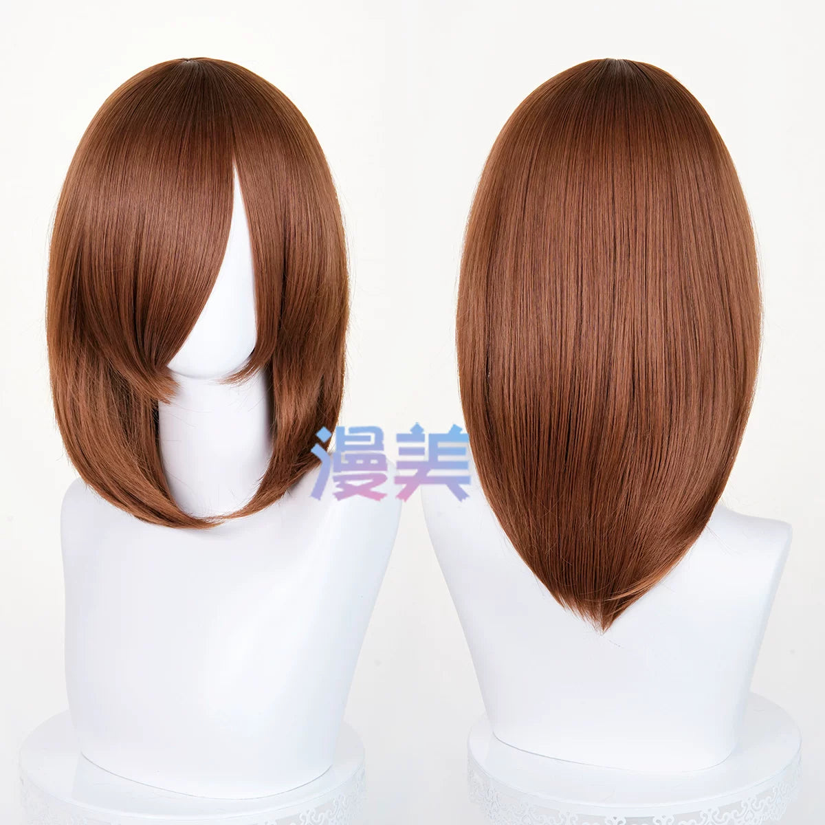 Manmei 40cm Medium Length Universal Cosplay Wig with Inward Curved Ends