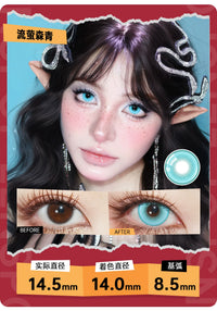 LENSPOP Firefly 6-Month Cosplay Contact Lenses – Forest Blue Green Purple Sandwich Series