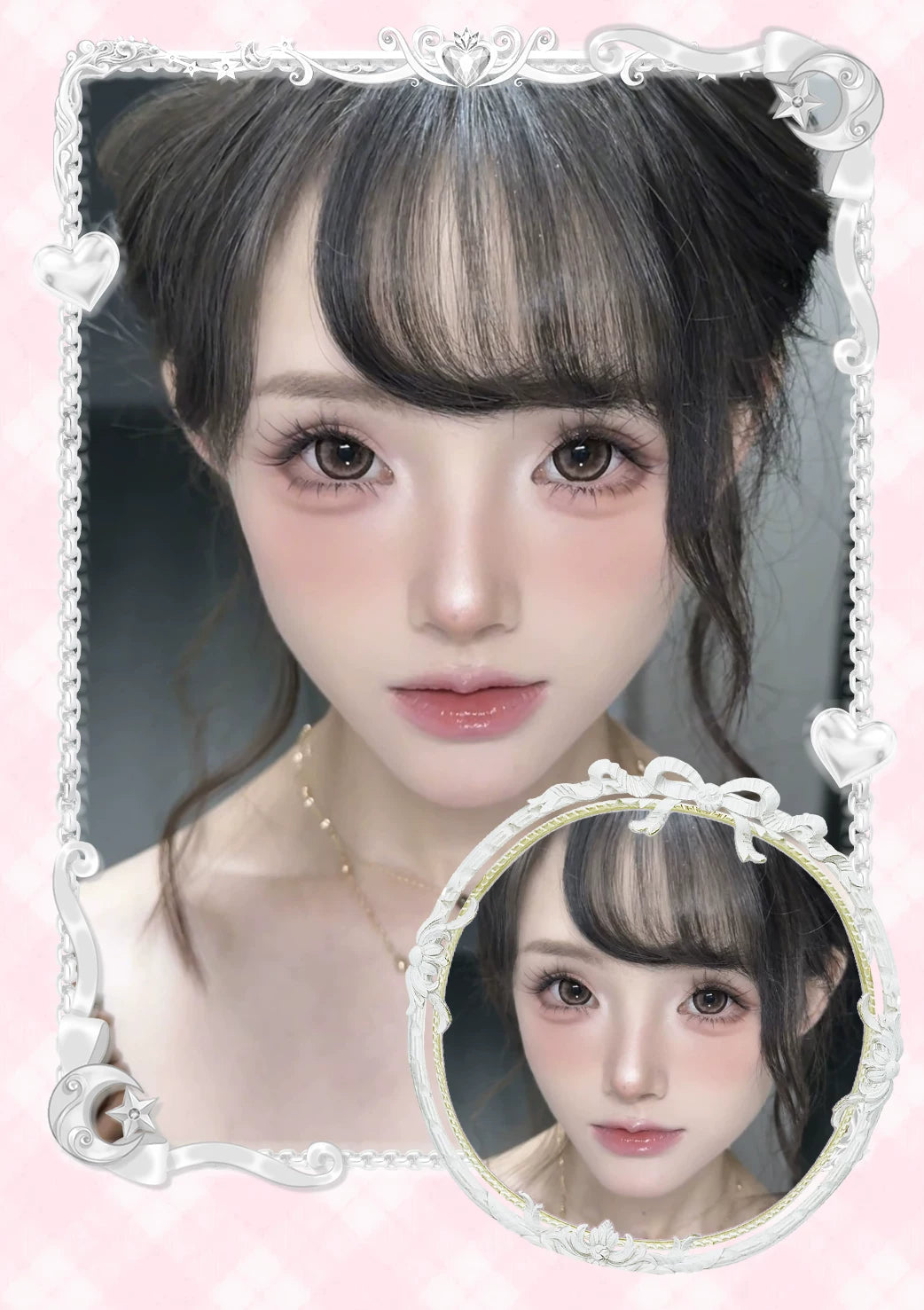 LENSPOP × Liya Moonlight Tea Cup 14.5mm 6-Month Classic Pink Cosplay Contact Lenses