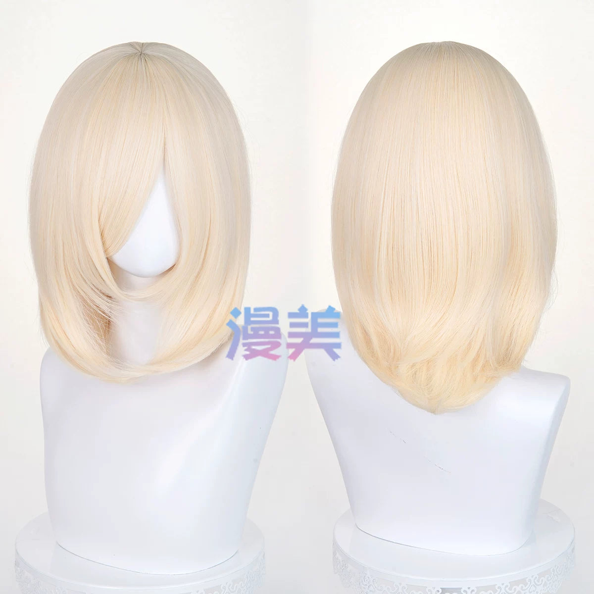 Manmei 40cm Medium Length Universal Cosplay Wig with Inward Curved Ends