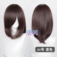 Manmei 40cm Medium Length Universal Cosplay Wig with Inward Curved Ends