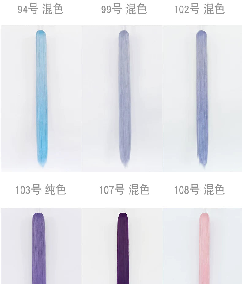 Manmei 90cm Universal Claw Clip Ponytail Cosplay Wig Extension 30+ Colors