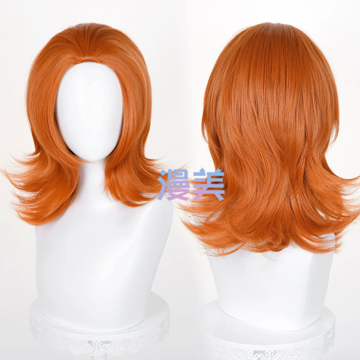 Manmei 45cm Wolf Tail Outward Flipped Universal Cosplay Wig with Flexible Parting