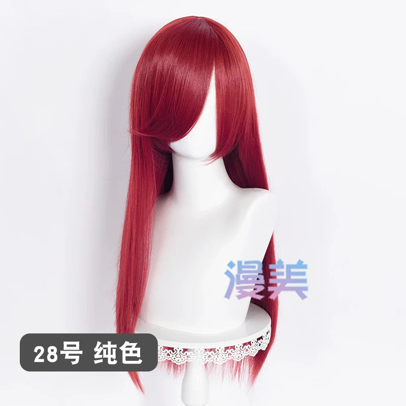 Manmei 60cm Long Straight Universal Cosplay Wig with Long Bangs