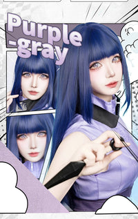 LENSPOP Full Coverage 1-Year White Blue Purple Cosplay Contact Lenses – Hinata, Shinobu & Geisha