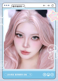 LENSPOP × Liya Full Moon Sea 1-Day Blue Gray Fixed-Axis Contact Lenses – High Highlight