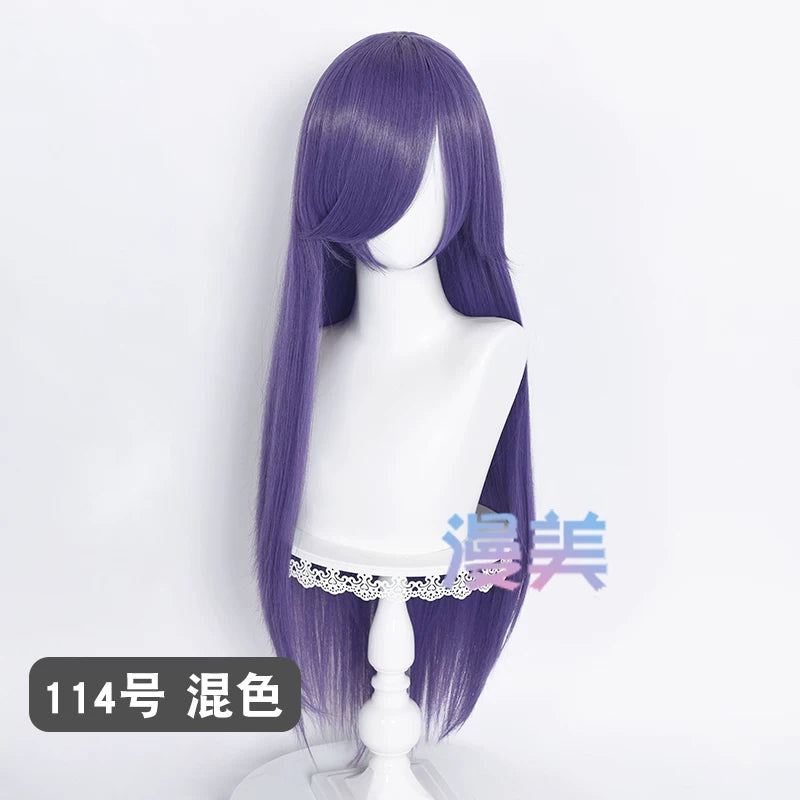 Manmei 80cm Long Straight Universal Cosplay Wig with Long Bangs
