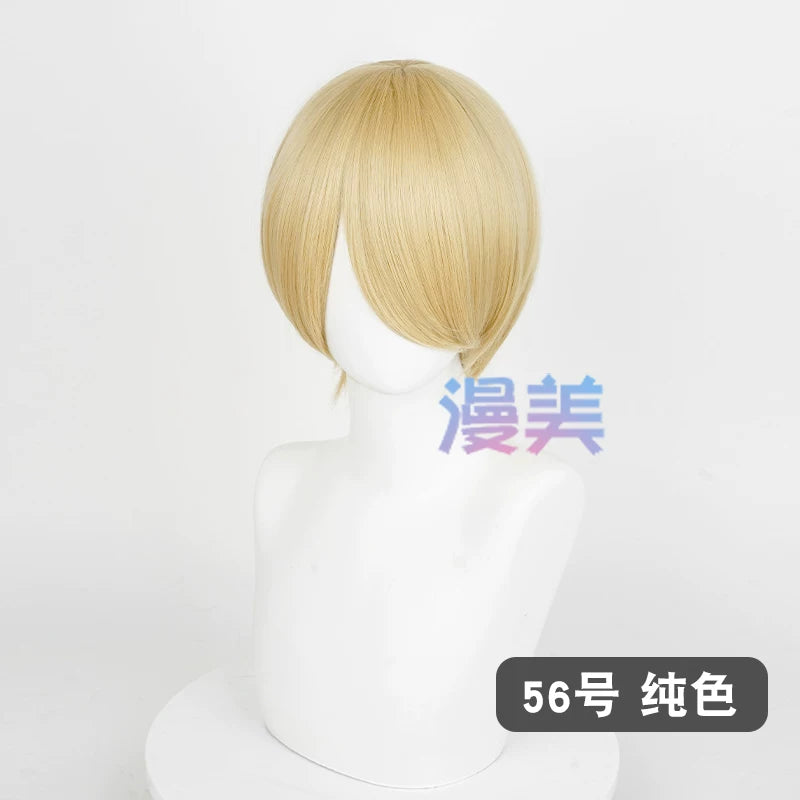 Manmei 30cm Face Framing Short Universal Cosplay Wig with Scalp Top