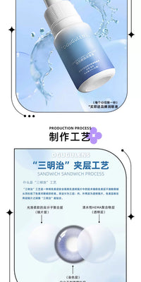 DGUGULENS Purple 1-Day Anime Cosplay Contact Lenses