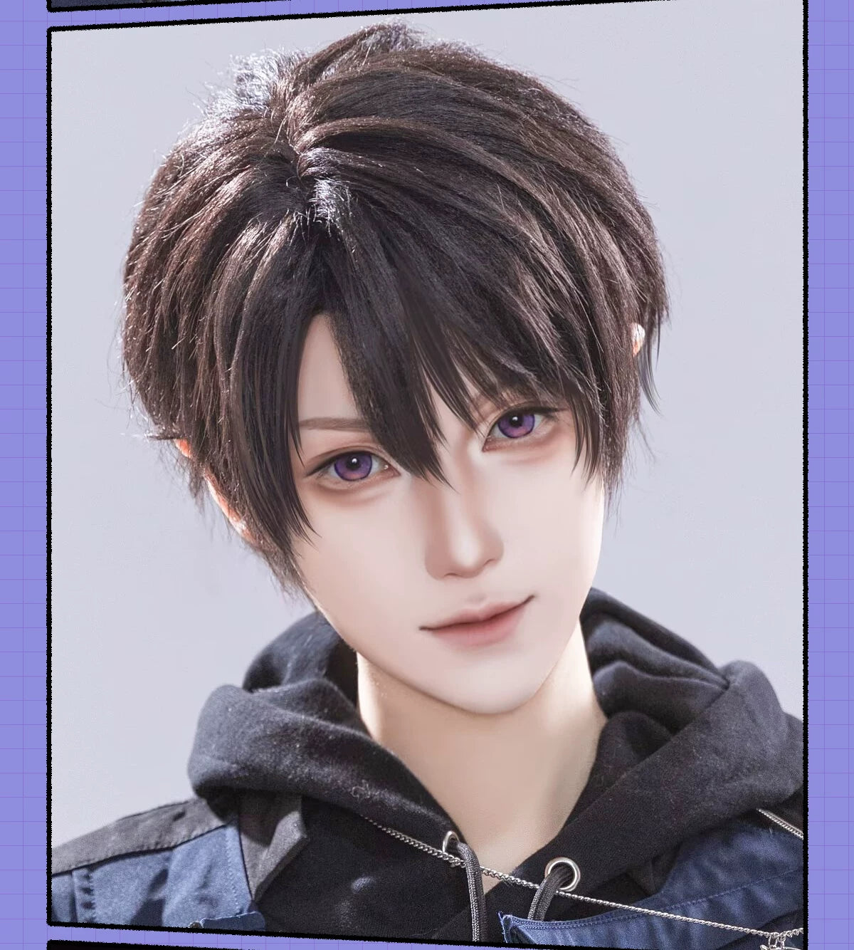 LENSPOP Kaoruko & Caleb 6-Month Blue Purple Cosplay Contact Lenses – Fixed Axis High Highlight