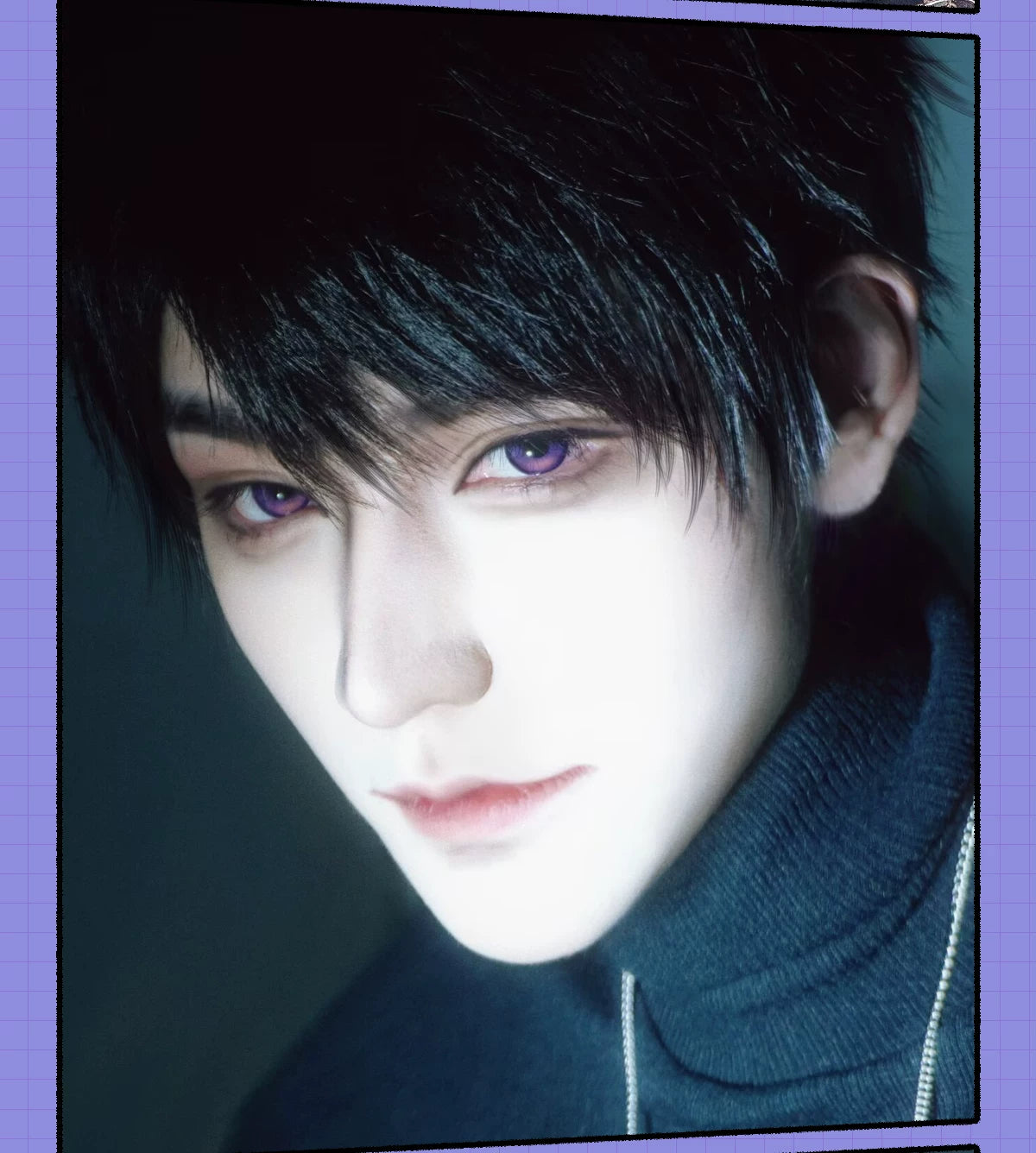 LENSPOP Kaoruko & Caleb 6-Month Blue Purple Cosplay Contact Lenses – Fixed Axis High Highlight