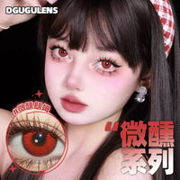 DGUGULENS Red 1-Day Anime Cosplay Contact Lenses – Yor & Kurumi