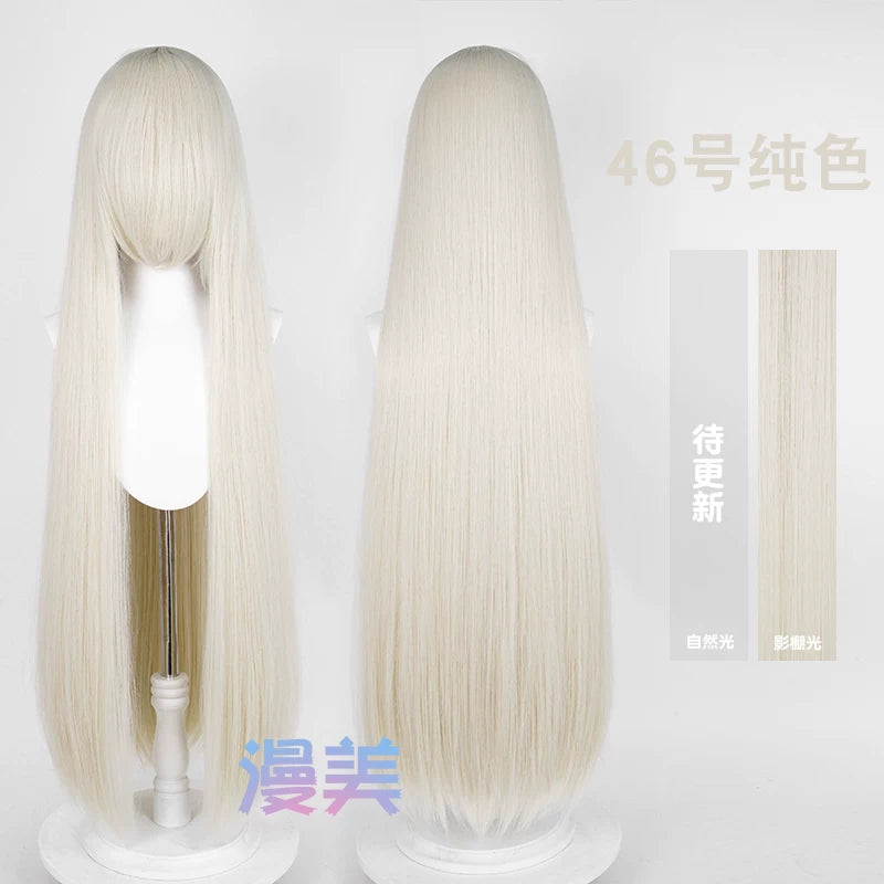 Manmei 600g Upgraded Thickened 100cm Long Straight Universal Cosplay Wig – 168 Colors