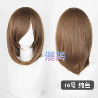 Manmei 40cm Medium Length Universal Cosplay Wig with Inward Curved Ends