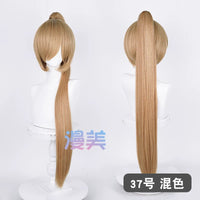 漫美万用虎口夹90cm单马尾古风cos20色可选毛娘造型练手角色假发