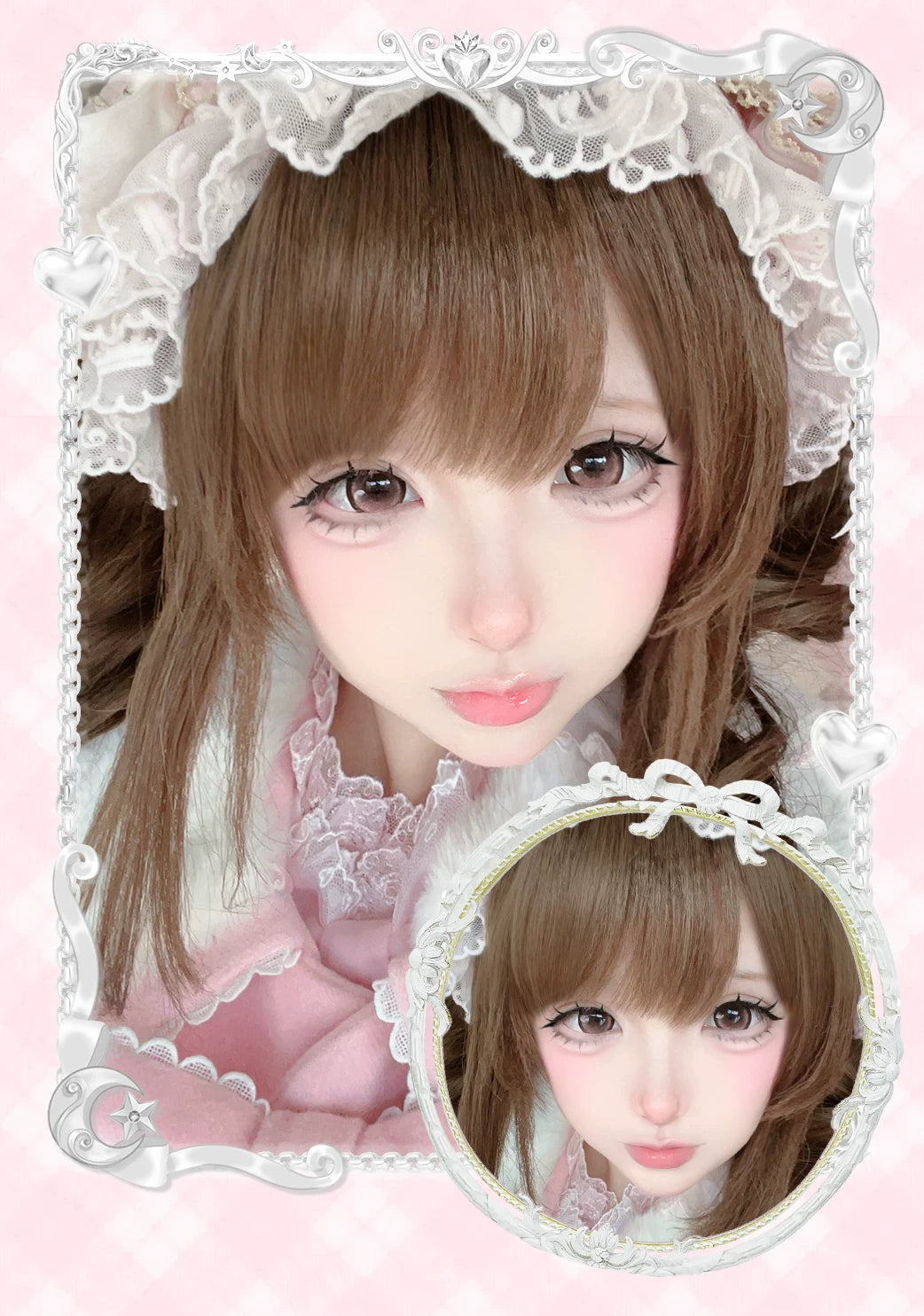 LENSPOP × Liya Moonlight Tea Cup 14.5mm 6-Month Classic Pink Cosplay Contact Lenses