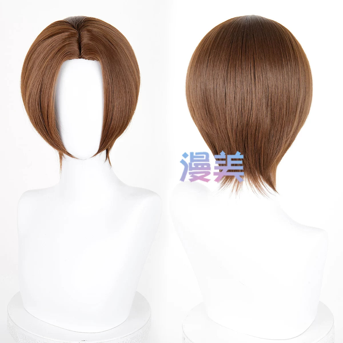 Manmei 30cm Thickened Middle Part Short Cosplay Wig with Scalp Top