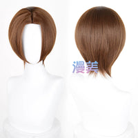 Manmei 30cm Thickened Middle Part Short Cosplay Wig with Scalp Top