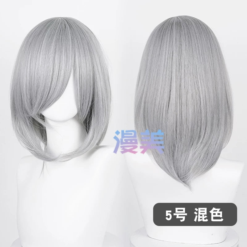 Manmei 40cm Medium Length Universal Cosplay Wig with Inward Curved Ends