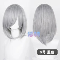 Manmei 40cm Medium Length Universal Cosplay Wig with Inward Curved Ends