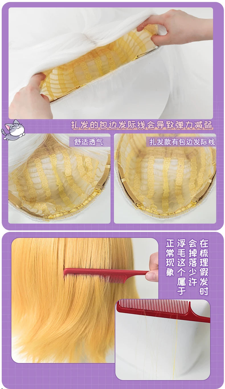 Manmei 100cm Middle Part Long Straight Universal Cosplay Wig with Silicone Scalp Top