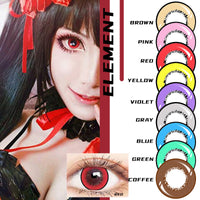 CosCon Element Harajuku 1-Year Graded Anime Doll Eye Cosplay Contact Lenses – Super Vibrant