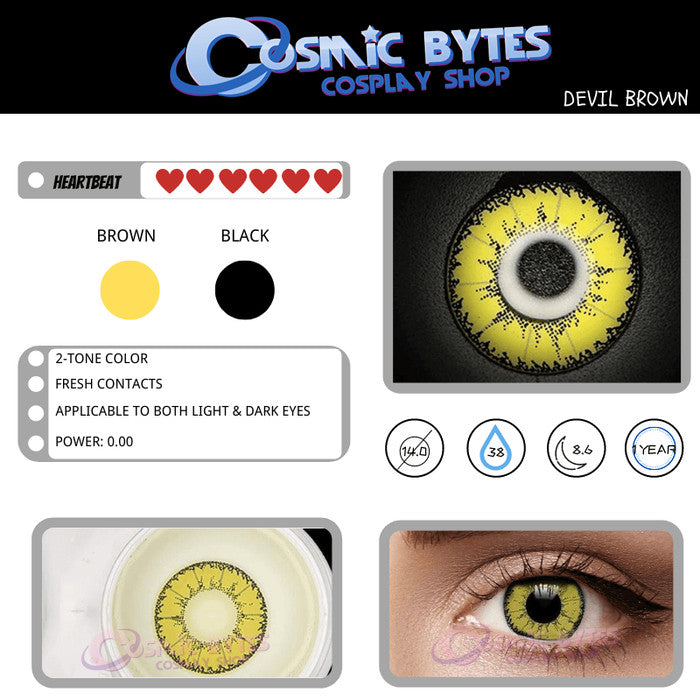 Ovolook Devil 1-Year Anime Doll Eye Cosplay Contact Lenses – Vibrant Series