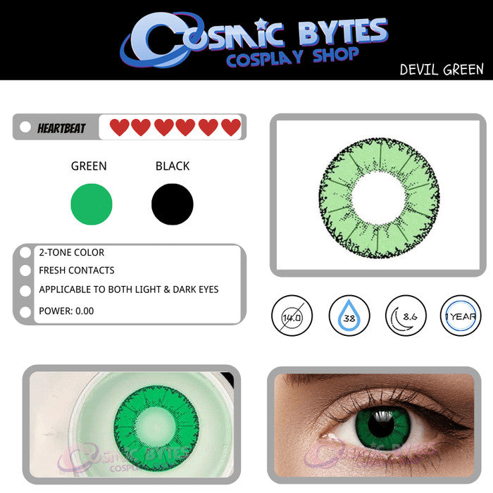 Ovolook Devil 1-Year Anime Doll Eye Cosplay Contact Lenses – Vibrant Series