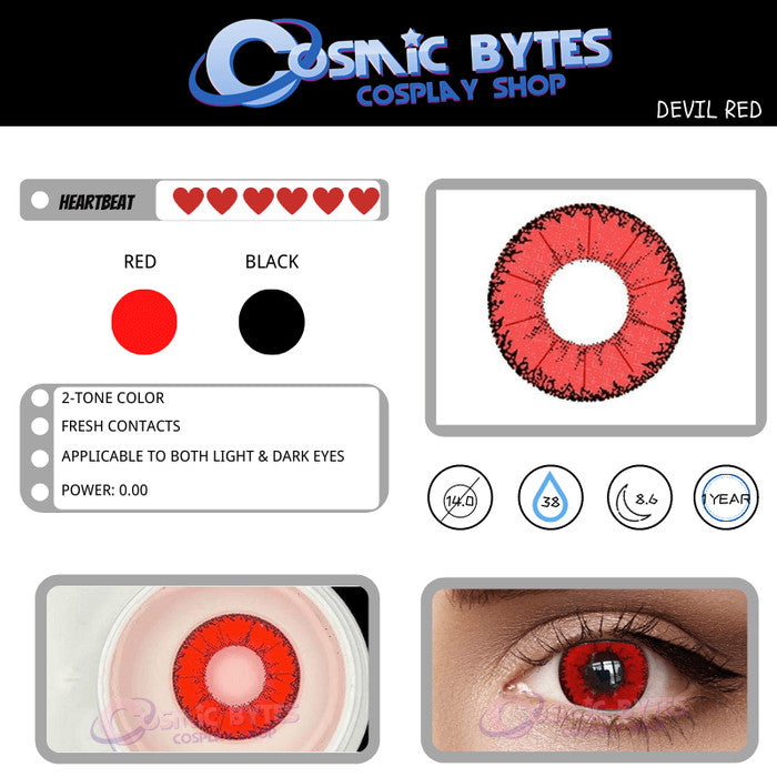 Ovolook Devil 1-Year Anime Doll Eye Cosplay Contact Lenses – Vibrant Series