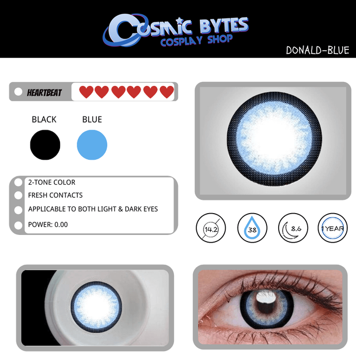 Magic Eye 1 PAIR / 2 PCS Donald Contact Lens Doll Eye Effect For Dark Eyes!