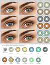 Magic Eye 1 PAIR / 2 PCS New York Contact Lenses Doll Eye Effect For Dark Eyes!