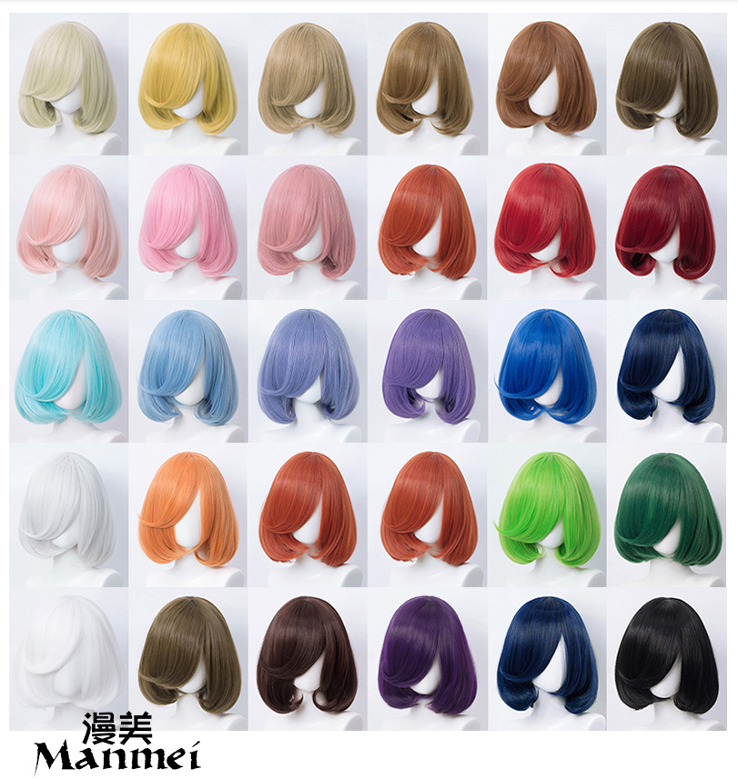 Manmei Wigs: 40cm Bob Cut Cosplay Wigs (Authentic)